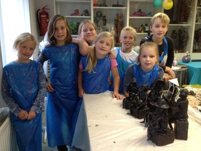 Kinderfeestje Paverpol beeldje maken Maud 9 jaar 12-10-2016.jpg